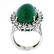18K White Gold 17.38 ctw GIA Large Cabochon Emerald & - 7