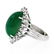 18K White Gold 17.38 ctw GIA Large Cabochon Emerald & - 8