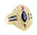 1.60 ctw Sapphire, Ruby and Diamond Ring - 18KT Yellow