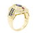 1.60 ctw Sapphire, Ruby and Diamond Ring - 18KT Yellow - 4