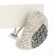18k Solid White Gold 3.60 ctw White & Black Diamond - 3