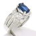 EGL 14k White Gold 2.78 Ctw Royal Blue Sapphire and - 2