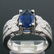 EGL 14k White Gold 2.78 Ctw Royal Blue Sapphire and - 6