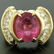 18K Yellow Gold 6.54 ctw Oval Pink Tourmaline & Round - 2