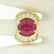 18K Yellow Gold 6.54 ctw Oval Pink Tourmaline & Round - 4