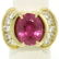 18K Yellow Gold 6.54 ctw Oval Pink Tourmaline & Round - 5