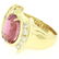 18K Yellow Gold 6.54 ctw Oval Pink Tourmaline & Round - 6