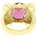 18K Yellow Gold 6.54 ctw Oval Pink Tourmaline & Round - 8