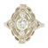 Art Deco 14k White Gold 0.85 ctw Diamond Large Open
