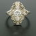 Art Deco 14k White Gold 0.85 ctw Diamond Large Open - 2
