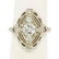 Art Deco 14k White Gold 0.85 ctw Diamond Large Open - 3