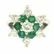 14k White Gold 2.25 ctw Round Emerald & Diamond Ladies
