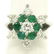 14k White Gold 2.25 ctw Round Emerald & Diamond Ladies - 3