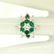 14k White Gold 2.25 ctw Round Emerald & Diamond Ladies - 5