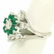14k White Gold 2.25 ctw Round Emerald & Diamond Ladies - 6