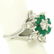 14k White Gold 2.25 ctw Round Emerald & Diamond Ladies - 7