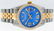 Rolex Mens 2 Tone 14K Blue Wave 36MM Datejust - 2