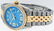 Rolex Mens 2 Tone 14K Blue Wave 36MM Datejust - 4