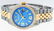 Rolex Mens 2 Tone 14K Blue Wave 36MM Datejust - 9
