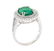 3.65 ctw Emerald and Diamond Ring - 14KT White Gold - 4