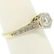 14k Gold & Platinum Old European Diamond Etched - 7