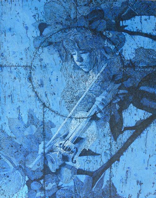 Julio Cesar Delgado The Search for Silence: Artist: Julius Cesar Delgado - Title: The Search for Silence - Medium: Fine Art Giclee on Canvas - Edition Size: 199 - Signature: Hand Signed and Numbered - :Image Size: Approximately 20 inches x 14.7