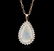 14KT Rose Gold 6.23 ctw Opal and Diamond Pendant With