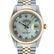 Rolex Mens 2 Tone 14K Mother Of Pearl Roman Datejust