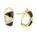 0.10 ctw Diamond, Onyx, and Mother of Pearl Earrings - - 2