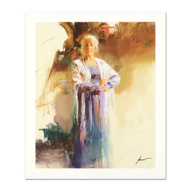 The Matriarch by Pino (1939-2010): "The Matriarch" is a limited edition giclee on paper by Pino (1939-2010). The piece comes numbered and is hand signed by the artist. Includes Certificate of Authenticity. Measures approxiamtely 20 x 1