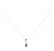 0.45 ctw Blue Sapphire and Diamond Pendant with Chain -