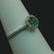0.57 ctw Emerald and Diamond Ring - 14KT White Gold - 3