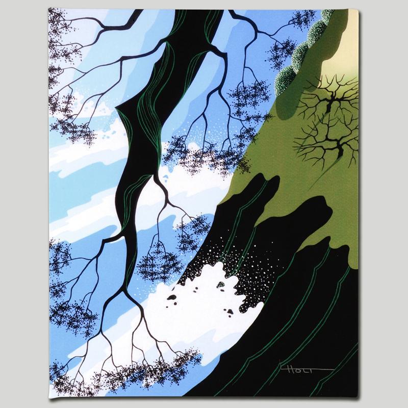Unspoiled by Holt, Larissa: Larissa Holt, a student of distinguished artist Eyvind Earle(1916-2000), uses bold colors and breathtaking scenery to create images of Nature in her own unique style. "Unspoiled" is a limited edition