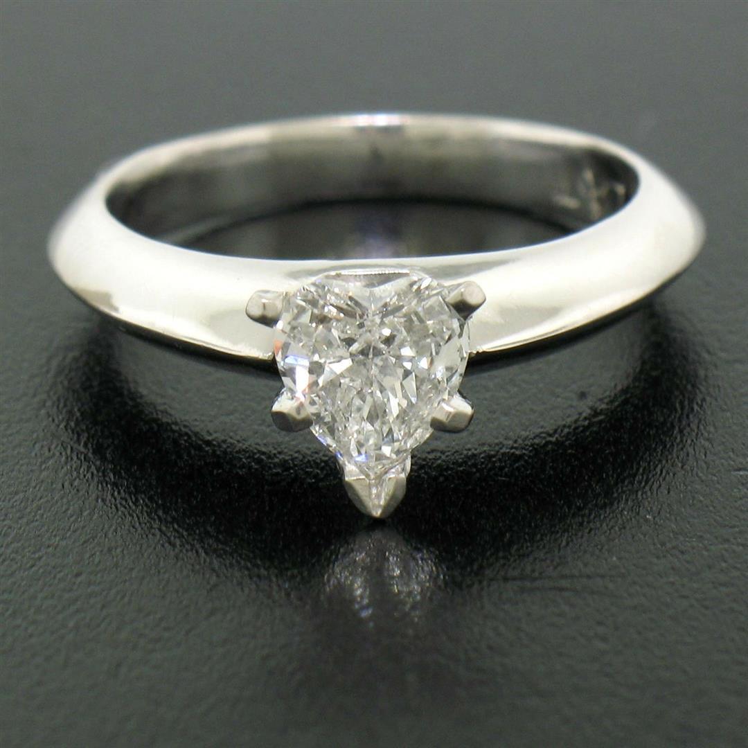 Platinum 0.66 ctw GIA Prong Set Heart Brilliant Diamond: One Platinum 0.66ct GIA Prong Set Heart Brilliant Diamond Solitaire Engagement Ring. Item Details: Material: Solid .900 Platinum, Weight: 6.8 Grams, Stone(s): (1) Natural Genuine Diamond - *See Certif
