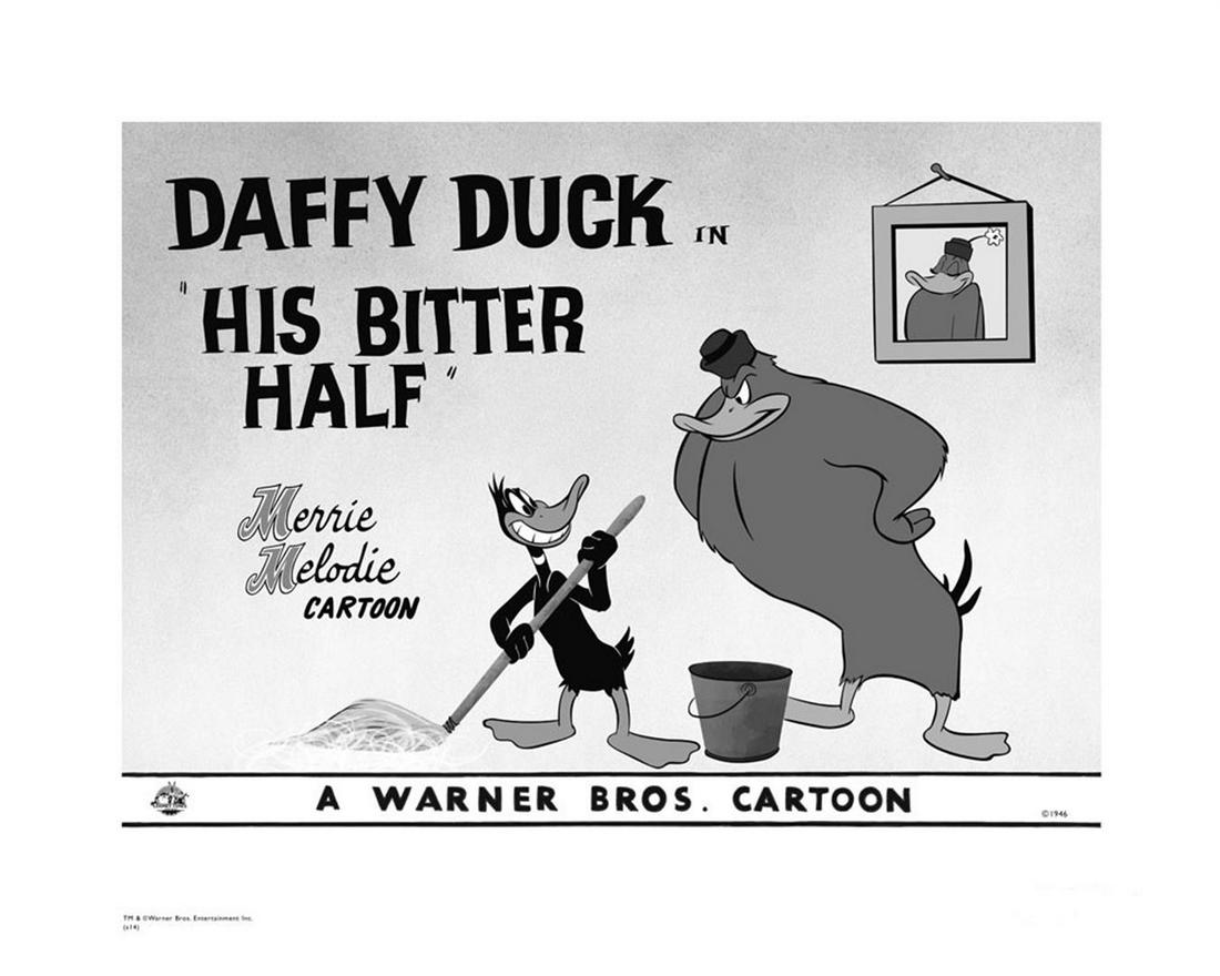 Warner Brothers Hologram His Better Half: Artist: Warner Brothers - Title: His Better Half - Medium: Giclee on Fine Art Paper - Limited Edition: 500 - Image Size: Approximately 12 Inches x 16 inches - Paper Size: Approximately 16 inches x 20