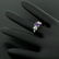 14K White Gold 1.05 ctw Oval Amethyst Solitaire Ring w/ - 3