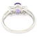 14K White Gold 1.05 ctw Oval Amethyst Solitaire Ring w/ - 7