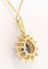 14k Solid Gold Pear Tear Drop ROYAL BLUE Sapphire w/ - 4