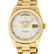 Rolex Mens 18K Yellow Gold Silver Index Quickset