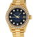 Rolex Ladies 18K Yellow Blue Vignette 1 ctw Diamond
