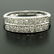 .950 Platinum 0.72 ctw Dual Row Round Diamond Band Ring - 2