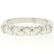 NEW 14k White Gold FINE .80 ctw Bar Set Round Brilliant - 3