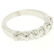NEW 14k White Gold FINE .80 ctw Bar Set Round Brilliant - 5