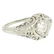 18k White Gold Filigree 0.41 ctw European Cut Diamond