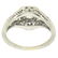 18k White Gold Filigree 0.41 ctw European Cut Diamond - 4