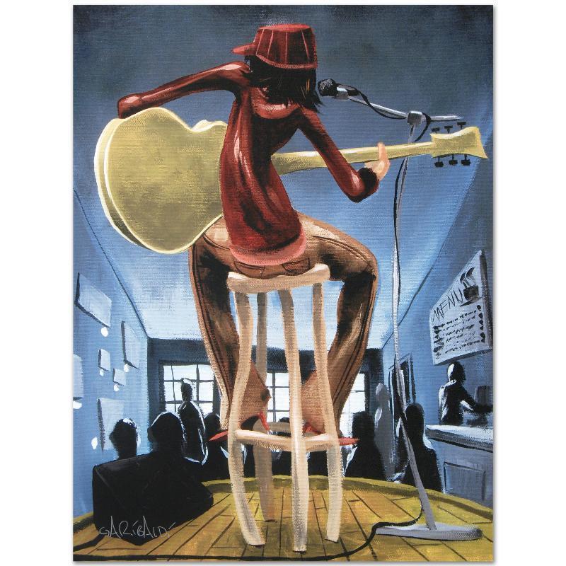 Maxine by Garibaldi, David: Combining his passions for music and art, David Garibaldi creates visual poetry. "Maxine" is a limited edition giclee on stretched canvas, R numbered and bearing the artist's authorized signature. Thi