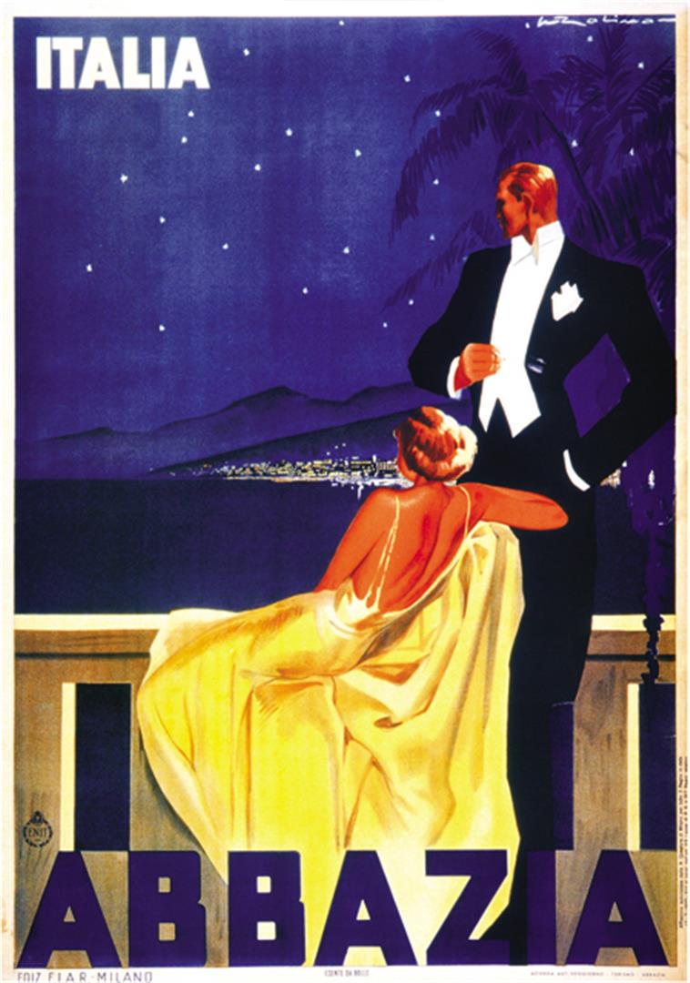 Anonymous - Italia Abbazia: Artist: Anonymous Title: Italia Abbazia Medium: Fine Art Reproduction Giclee on Canvas Image Size: Approximately 32 inches x 22.5 inches Framed: Unframed on Unstretched Canvas