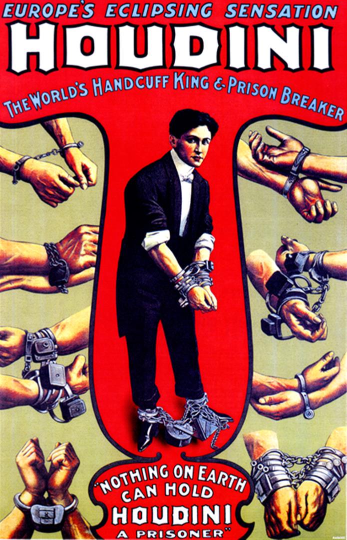 Anonymous - Houdini: Artist: Anonymous Title: Houdini Medium: Fine Art Reproduction Giclee on Canvas Image Size: Approximately 20 inches x 12.75 inches Framed: Unframed on Unstretched Canvas