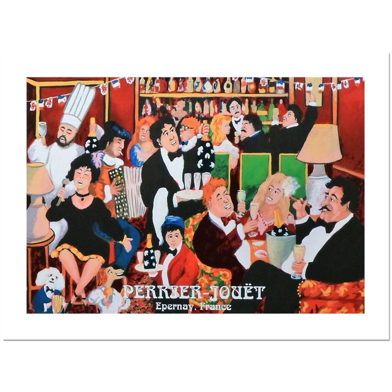 Millenium Celebration by Buffet, Guy: "Millenium Celebration" is an open edition serigraph on paper by Guy Buffet.Measures approx. 43.75" x 31" (image).