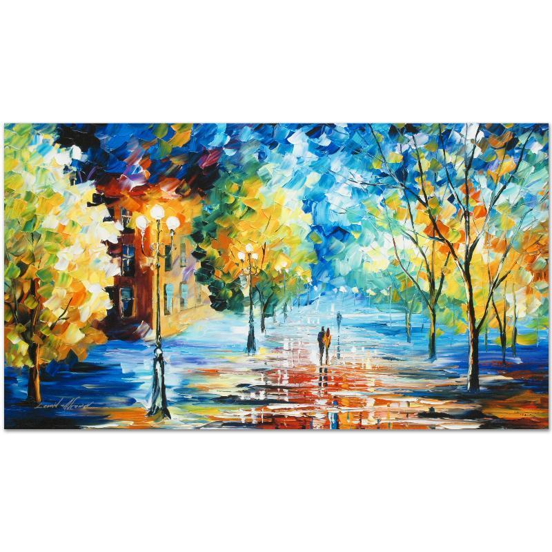Expansive Canopy by Afremov, Leonid: Leonid Afremov's masterful use of color and texture make his paintings unique collectibles that are sure to brighten any wall. "Expansive Canopy" is a limited edition giclee on canvas. The piece is nu